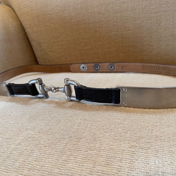 Streets Ahead Horsebit Croc Leather Belt - Picture 9 of 16